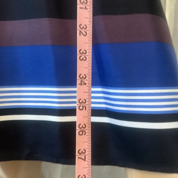 Banana Republic Elegant Striped Blue and Black Dress - Picture 5 of 8